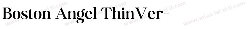Boston Angel ThinVer字体转换